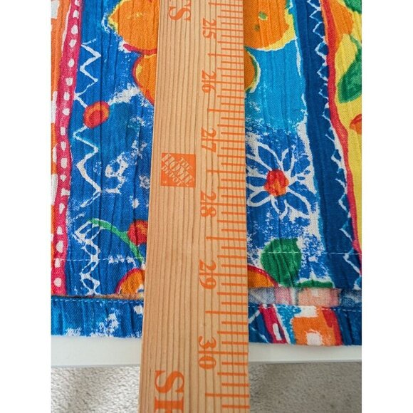 Vintage Koret Floral Stripe Shirt Womens Size XXL Colorful Hawaiian Tropical - Picture 8 of 8